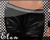 E' Black Leather Pant