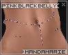♡M Pnk/Blk Belly Chain