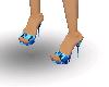 Blue camo spike shoes
