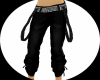 Black suspender pants