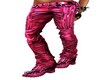 TBOE pink leather pants