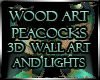 (MD)3D WoodArt Peacocks