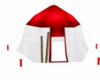 white and red tent