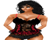 Black/Red corset top