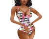 Rose and Stripe Swimsuit