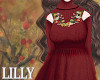autumn rustic gown red