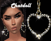 C]Heart Diamond Earrings