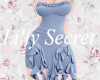 ruffle gown blue