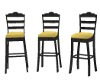 6 yellow-black stools