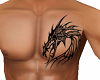 Dragon's head chest tat
