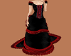 Black Red Victorian Gown