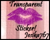 Dark Purple Kiss Sticker
