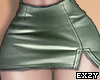Leather Skirt Green