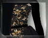 ABAYA FLORAL BLACK GOLD