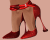 E* Red Snake Heels