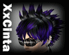 Spiky Black/Purple Hair