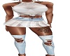 Girly blue  white  tatoo