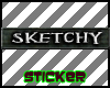 Sketchy Tag Sticker