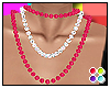 *R Pink/White Neclace