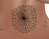 Spider Web Belly Tattoo