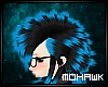 [MO]Black LBlue Mohawk M