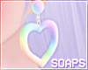 +Heart Earrings Rainbow