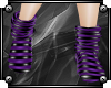 {A} Purple Kitty Socks M