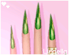 Green Stiletto Nails