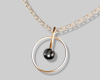 Gold Black Pearl Necklac