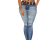 country blue jeans&belt