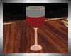 Glass has red wine V1