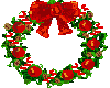 animated red xmas wreath