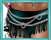 CW Teal Chain Skirt