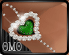 QMQ Green Earrings Heart