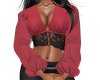 Red Blouse Black Lace