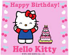 Hello Kitty B-Day Sign 
