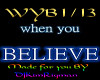 WHEN YOU BELIEVE
