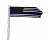 American flag  w/blue li