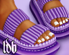 Purple Ribbed Slides
