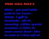 POOL HALL RULE'S