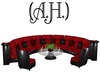 (A.H.) Black Red Sofa