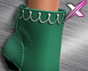 X | Green Ankle Boots