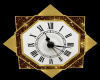 Wall Clock: Gold/Brown
