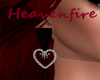 ^HF^ Black Heart Earring