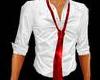 (D)Shirt and Red Tie