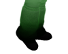 Green/Black Fuzzy Boots
