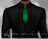 Black Suit Green Tie +