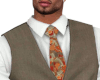 Vest w/Orange Tie