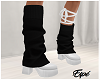 Socks Heels Black  White