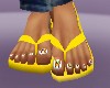 Yellow Flip Flops/Nails